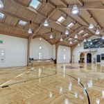 Custom Basketball Gym w Full Bath and Spa